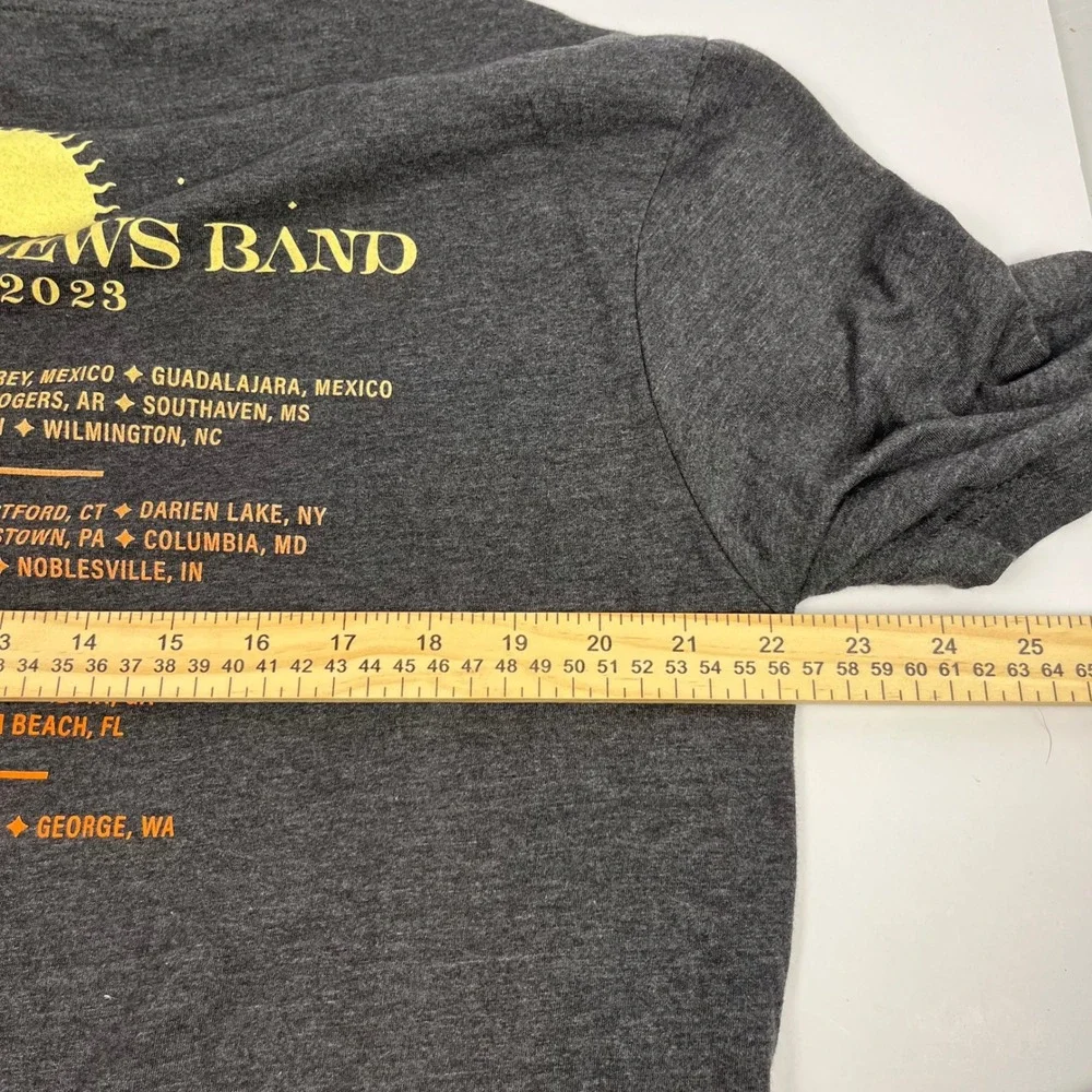 Dave Matthews Band 2023 Tour Shirt Double Sided Moon Sun Gray Size Large 22x28 - Picture 6 of 8